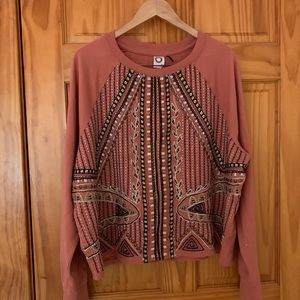 Anthropologie Akemi+ Kin beaded sweater XL